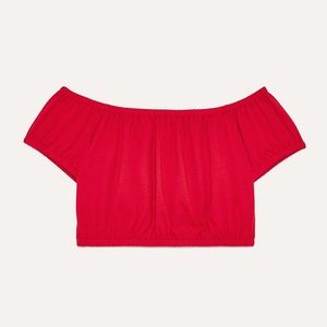 NWT Aritzia Wilfred ADELISA Off Shoulder Crop Top